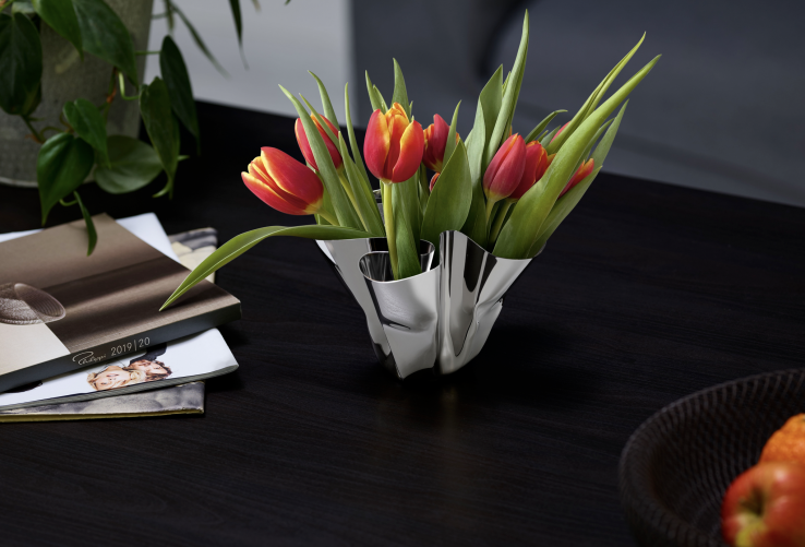 Blumenvase hochglanzpoliert Edelstahl handgefertigt von Philippi - artigo wohndesign